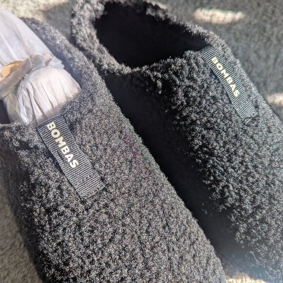 NEW Bombas Men's Cozy Sherpa Warm Winter Supportive Sunday Slipper Black 11 - Picture 5 of 7